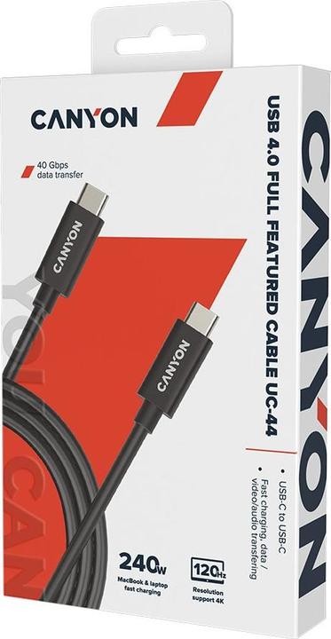 Immagine prodotto Canyon Cavo UC-44 da USB-C a USB-C (1 m, USB 4.0)