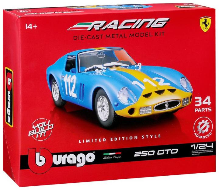 Actual product image Bburago Ferrari Racing kit 250 GTO 1/24 blue