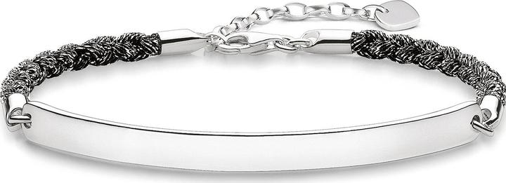 Produktbild Thomas Sabo Armband Schwarzes Mokuba (19.50 cm, Kunststoff, Silber)