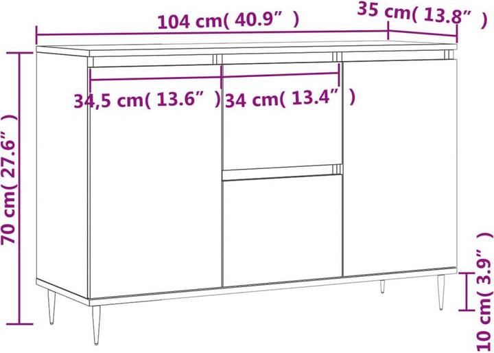 Actual product image VidaXL Teresita (104 x 35 x 70 cm)