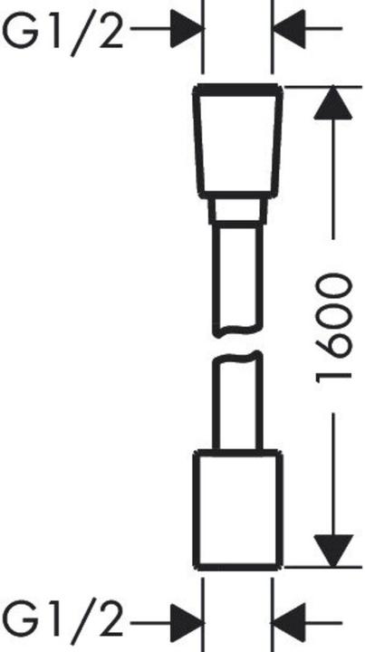 Actual product image hansgrohe Designflex textile shower hose, length 1600mm, 28260 (160 cm)