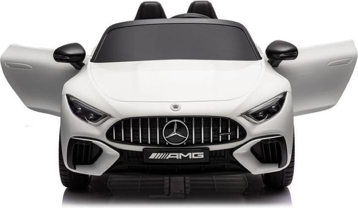 Produktbild Es-toys Kinderfahrzeug - weiss - Elektro Auto Mercedes SL63 AMG - Lizenziert - MP3 + Ledersitz + EVA (12 V)