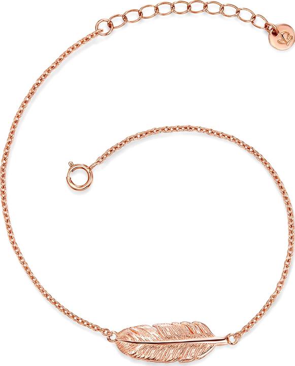 Glanzstücke München Damen Feder Sterling Silber roségold 17,0 cm Basislänge + 3,0 cm Verlängerung - 8190 (17 cm, Sterling Silber)