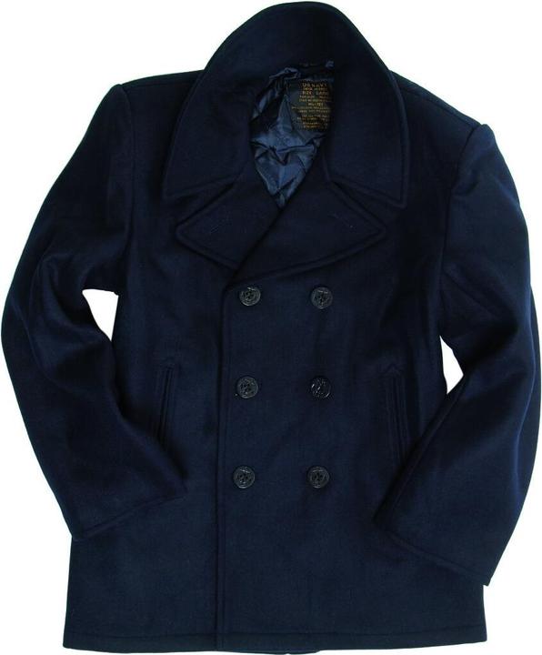 Actual product image Mil-tec Us Navy Pea Coat Cloth Dk.Blue (Kn.Schw.) M (M)