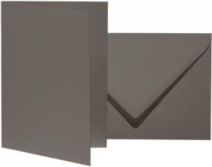 Artoz 10 cartes pliantes avec enveloppes Mosaic DIN B6 graphite (10 pcs)