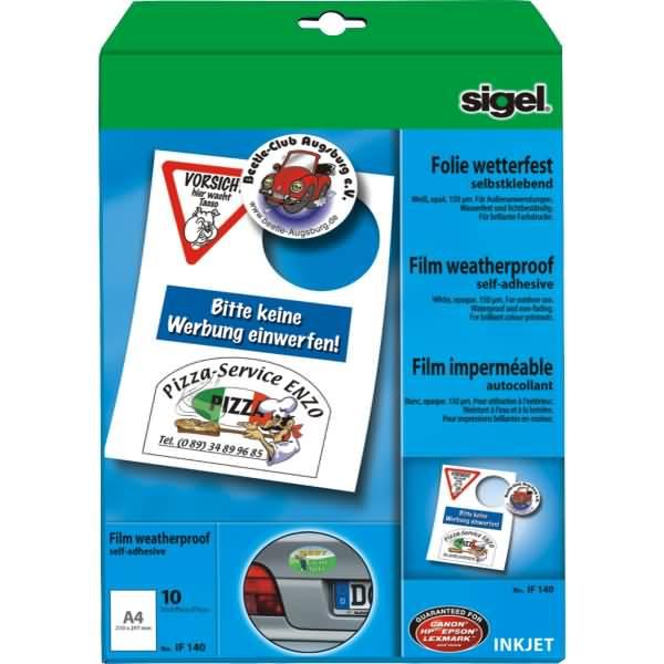Actual product image Sigel InkJet films (270 g/m², 10 x)