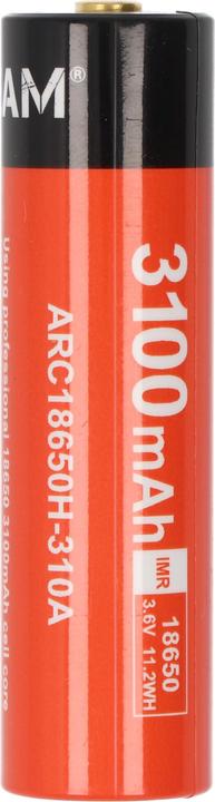 Produktbild AceBeam 18650 Li-Ion Akku 3.100mAh, 25A, mit Schutzschaltung, 69,70mm x 18,40mm (1 Stk., 18650, 3100 mAh)