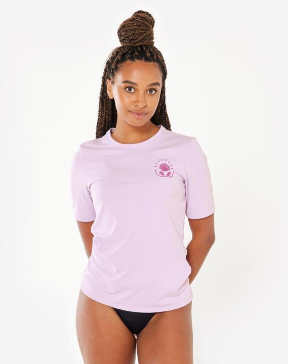 Image du produit Olaian Tee shirt anti uv surf manches courtes surf Femme - Malou mauve (XS)