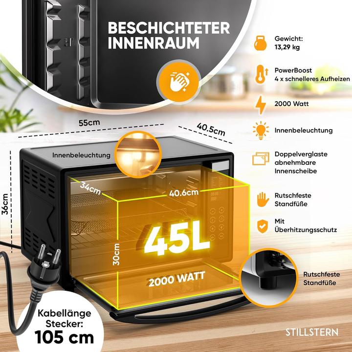 Produktbild Stillstern Mini-Umluftbackofen (CH-Stecker)