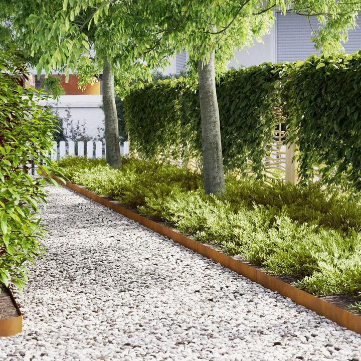Produktbild VidaXL Rasenverkleidungen 20 Stück 100x0,5x15 cm Wetterbeständiger Stahl (100 cm)