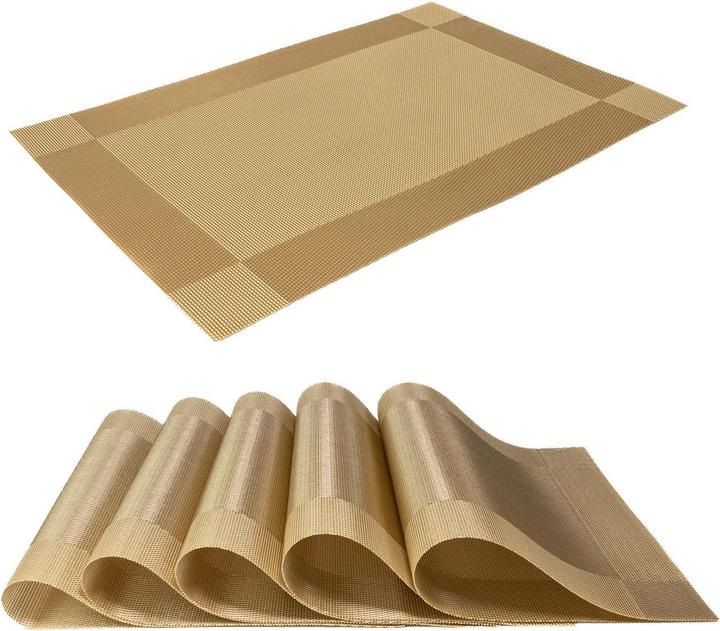 Image du produit Intirilife 6x set de table set de table dessous de plat effaçable résistant à la chaleur (6 x)