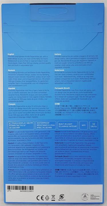 Actual product image Amazon Kindle Paperwhite Special Offer (2018) (6", 32 GB, Blue)