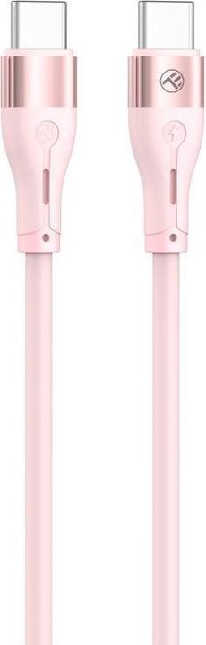 Produktbild Tellur Silikon Typ-C zu Typ-C Kabel PD60W 1m rosa (1 m, USB 3.2 Gen 2)