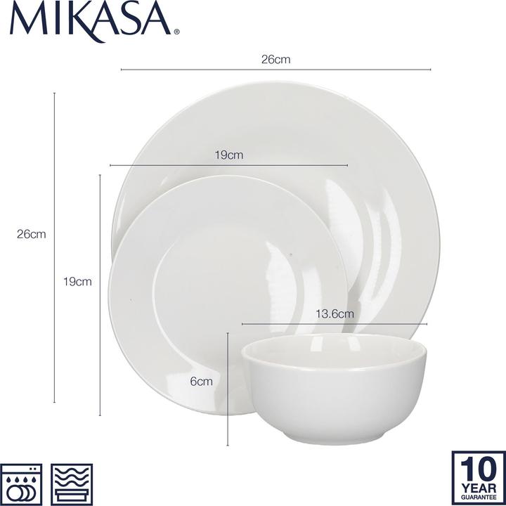 Image du produit Mikasa Twelve Piece Porcelain Dinnerware Set (12 pièce(s))