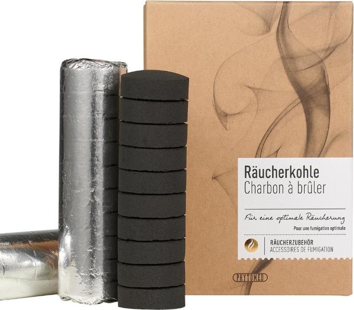 Actual product image Phytomed Smoking charcoal 30 mm, 3 rolls of 10 tablets each