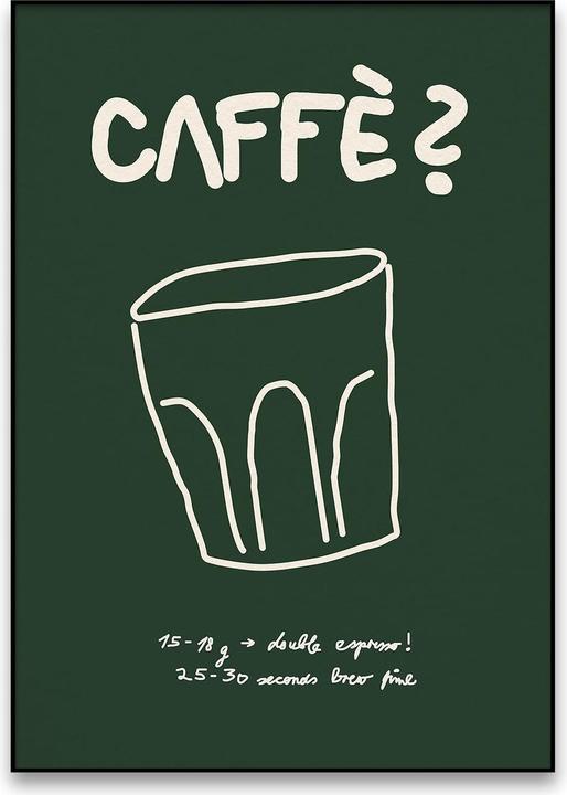 Image du produit Plakativ Caffè? (Off White) Poster A2 (59,4 x 42 cm)