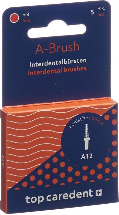 Immagine prodotto Top Caredent A12 IDBH-RK Interdentalbürste rot konisch >1.6mm (5 x, 1.60 mm)