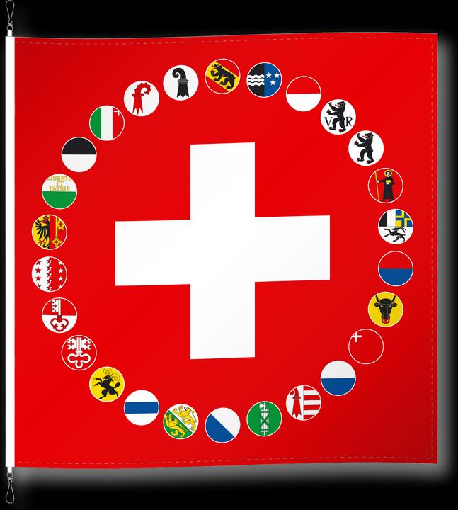 Immagine prodotto Alpenfahnen Svizzera e cantoni
