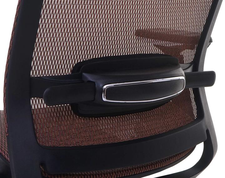 Produktbild Swisshandel24 Bürostuhl, Schreibtischstuhl, ergonomisch Kopfstütze Stoff/Textil ISO9001 - mandarin