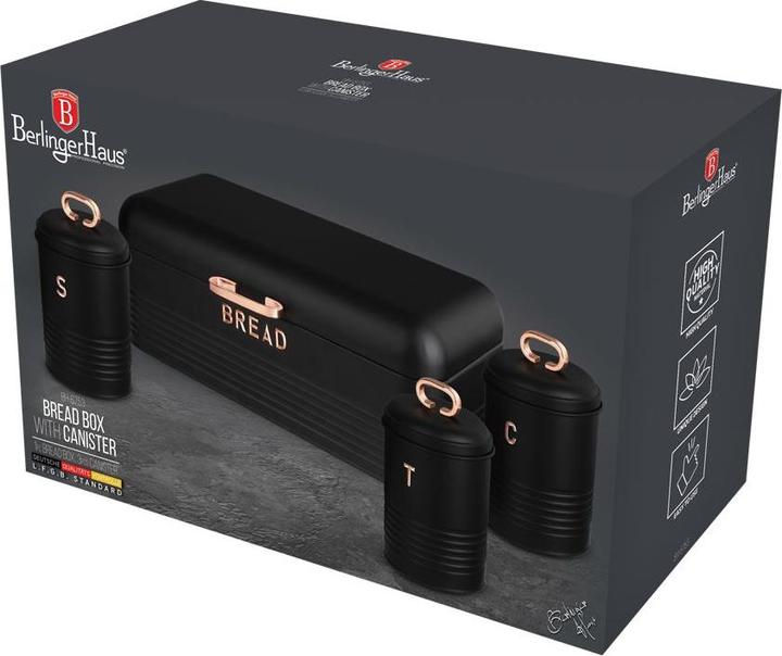 Actual product image BerlingerHaus 4-Piece Storage Set Black Rose Collection