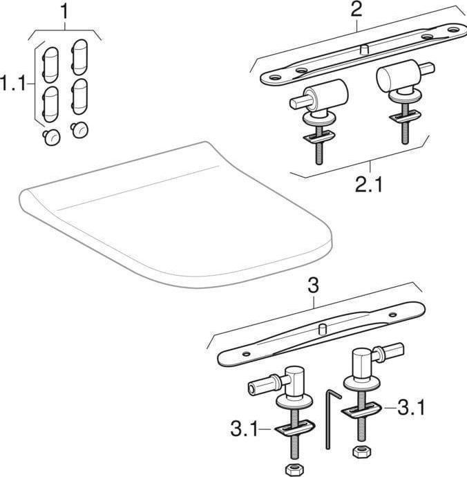 Immagine prodotto Geberit Keramag / Renova Plan WC sospeso senza alzatina bianco senza sedile WC 500378011