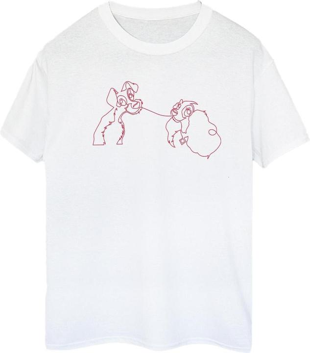 Immagine prodotto Disney Lady And The Tramp Spaghetti Outline Maglietta Ampia Donna (M)