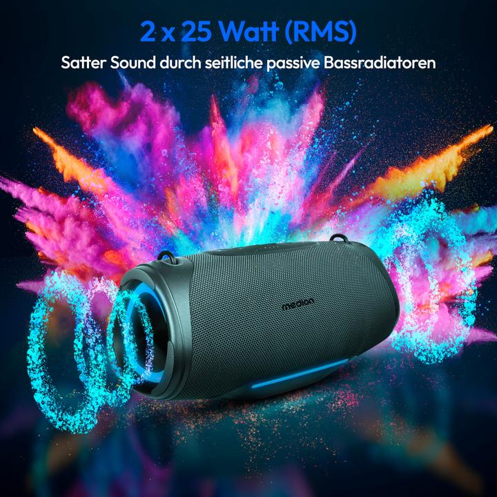 Actual product image Medion LIFE® P61762 Portable Bluetooth® speaker (47 h)