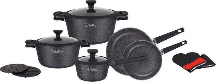 Immagine prodotto Bollire SET DI PENTOLE ANTIADERENTI 12 PEZZI BR-1320 (Set di pentole e padelle da cucina)