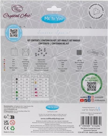 Produktbild Craft Buddy Crystal Art Card Kit Someone Special 18 x 18 cm