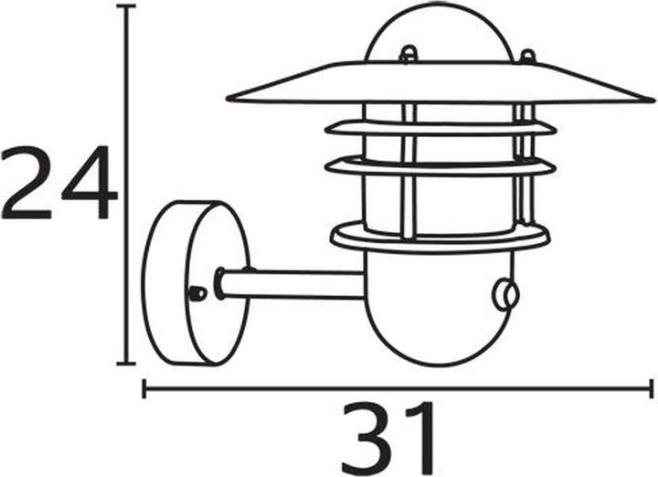 Image du produit Nordlux Agger, applique avec capteur, galvanisé (E27, IP54)