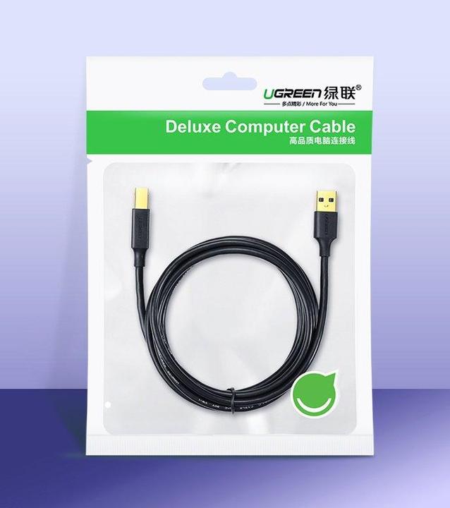 Productafbeelding Ugreen USB Type B printerkabel (mannetje) - USB 2.0 (mannetje) 480 Mbps 1,5 m zwart (US135 10350) (1.50 m, USB 2.0)