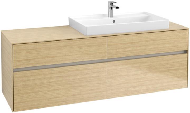 Produktbild Villeroy & Boch V&B Waschtischunterschrank COLLARO 1600x548x500mm m LED-B. Glossy White (160 x 50 x 55 cm)
