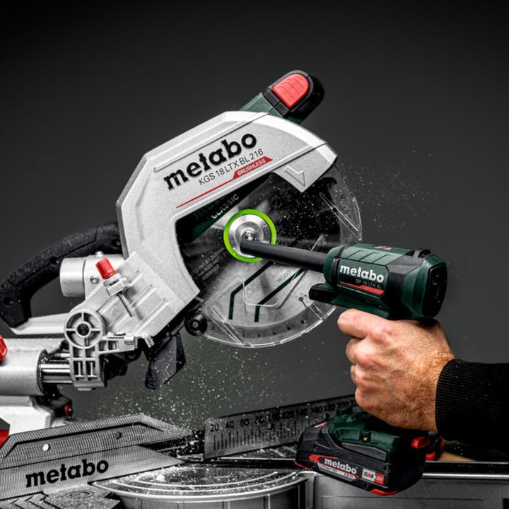 Produktbild Metabo BP 18 LTX BL Akku Blaspistole 18 V Brushless + 2x LiHD Akku 5,5 Ah + Ladegerät (Akkubetrieb, Werkstattgebläse)