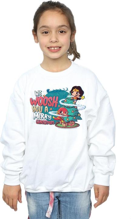 Image du produit - Sweat SUPER FRIENDS WE WHOOSH YOU A MERRY CHRISTMAS - Fille (140, 146)