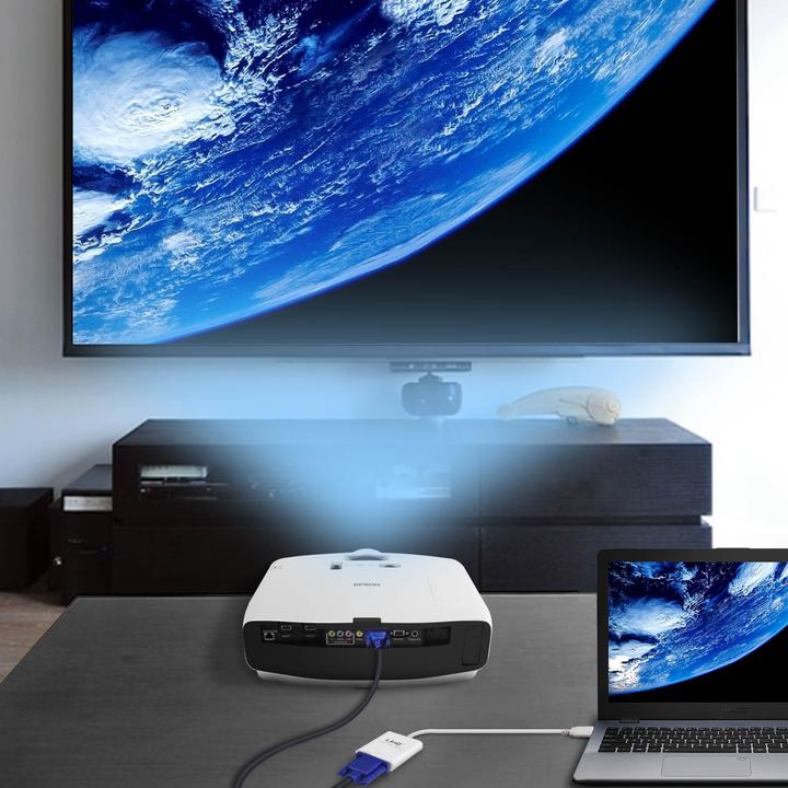 Produktbild LinQ USB 3.0 männlich auf VGA weiblich Videokabel / Adapter by – Weiss (USB, 1.50 cm)