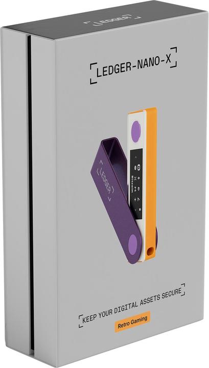 Actual product image Ledger Nano X Retro Gaming (Bitcoin, Ethereum Classic, Cardano, TRON, Dogecoin, Ripple, Litecoin, Bitcoin cash, Ether, Stellar, Monero)