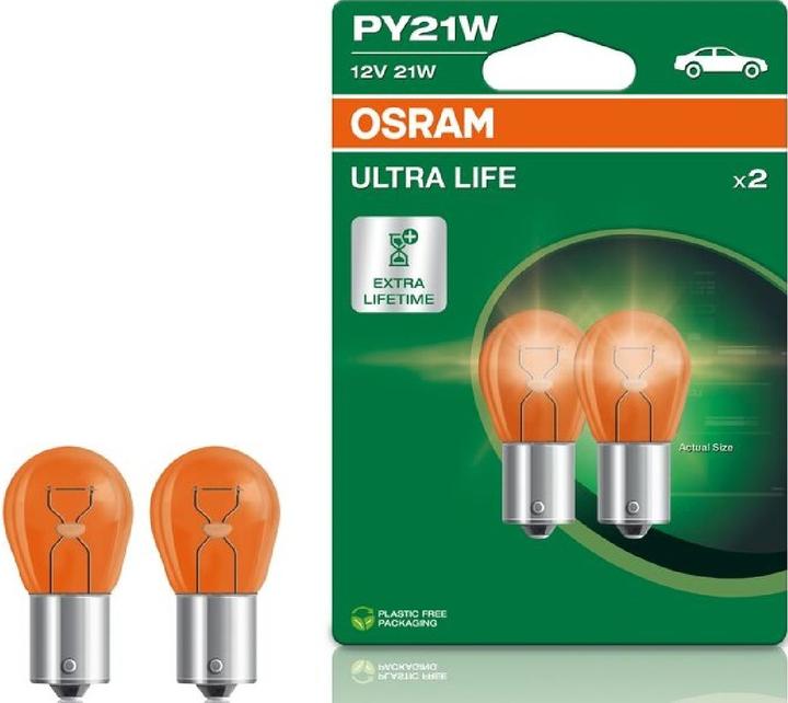 Osram 4062172394871 Signal Leuchtmittel Ultra Life PY21W 21 W 12 V (PY21W)