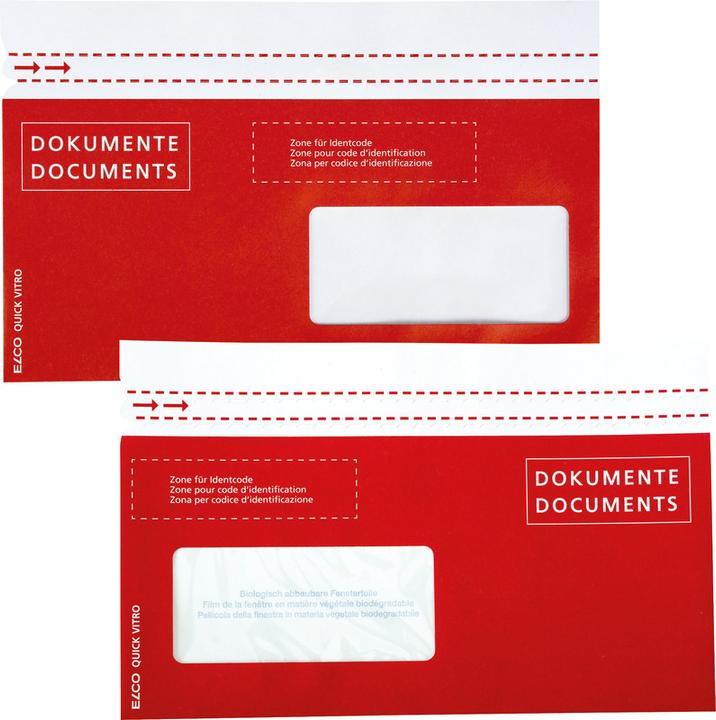 Immagine prodotto Elco Buste portadocumenti Quick Vitro carta Dokumente/Documents conformi agli standard postali (C5/6)
