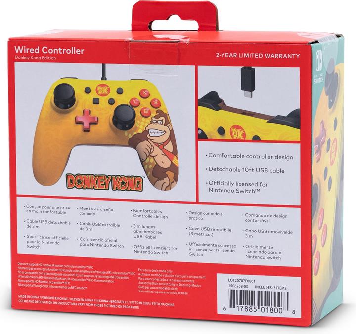 Produktbild PowerA Wired Controller - Donkey Kong Edition (Switch)