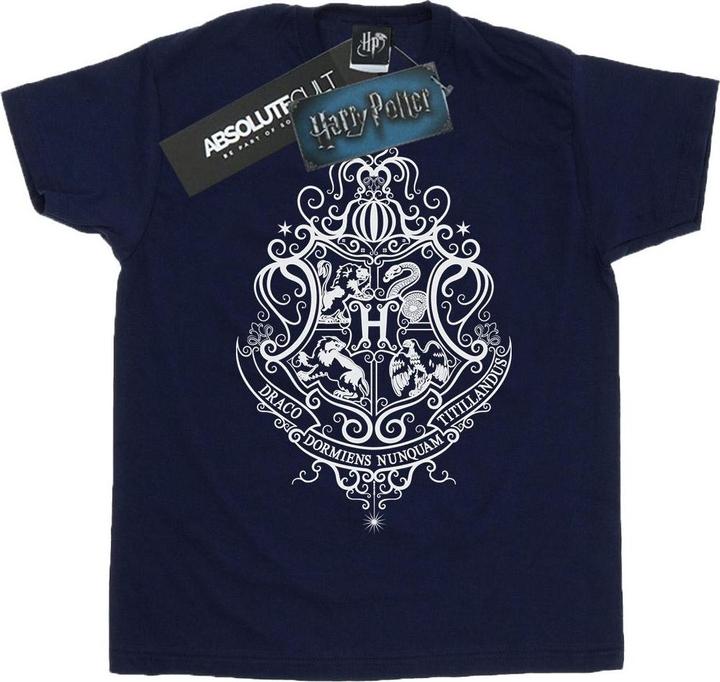Actual product image Womens/Ladies Hogwarts Draco Dormiens Crest Cotton Boyfriend T-Shirt (L)