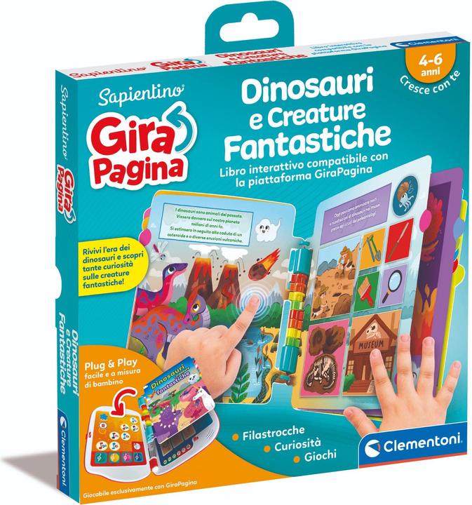 Immagine prodotto Clementoni 16644 Sapientino Girapaga, Dinosauri e creature fantastiche - Gioco elettronico per bambini
