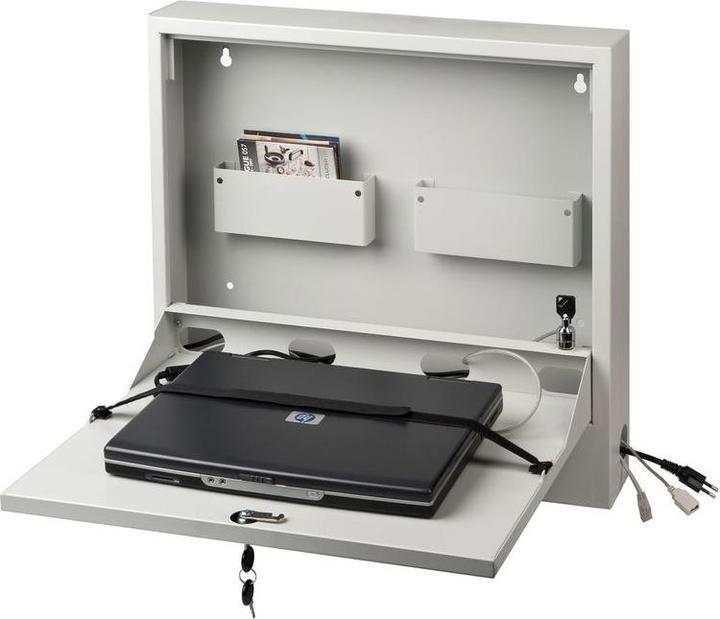 Produktbild Multibrackets Wandkasten abschliessbar, weiss, Tragkraft 5 kg (Wand)