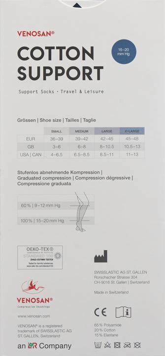 Immagine prodotto Venosan COTTON SUPPORT Socks A-D M anthracite (M)