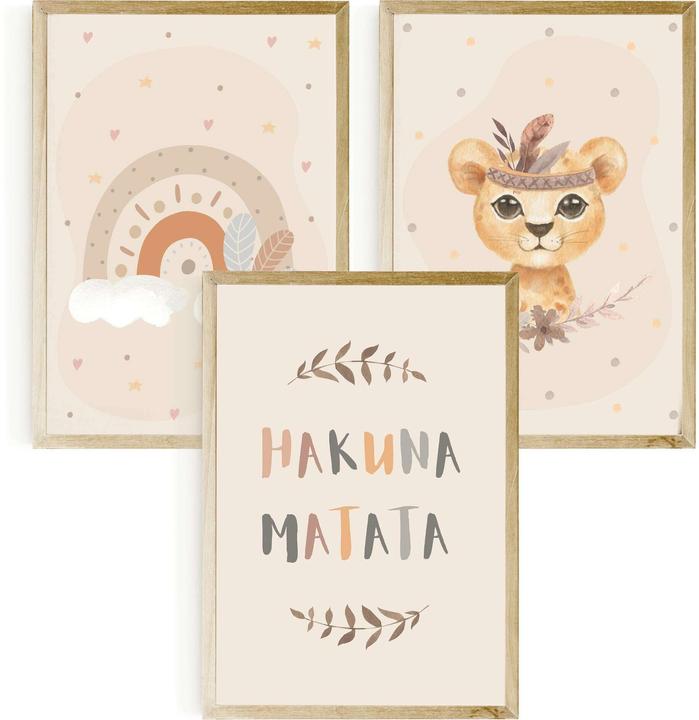 Immagine prodotto Eulentaler Set di poster Hakuna Matata 3 pezzi. (21 x 29,7 cm)