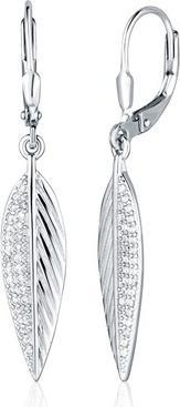 Produktbild JVD - Silver dangle earrings Leaves with zircons SVLE2565XJ6BI00