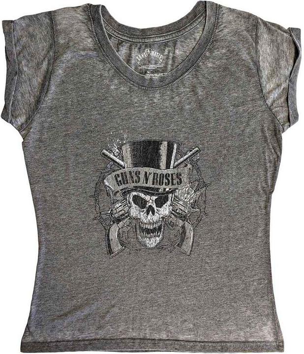 Guns N Roses Faded Skull Burnout (Girlie)