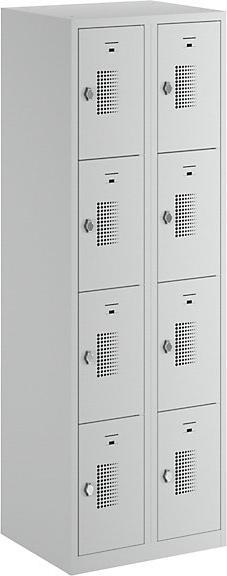Image du produit eurokraft basic Casier avec verrou rotatif pour cadenas, 8 compartiments (60 cm, 180 cm)