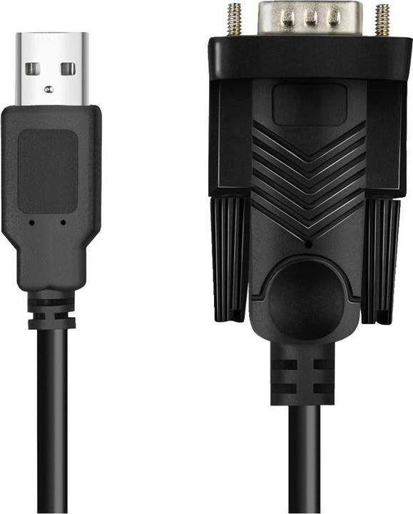 Produktbild LogiLink USB 2.0 RS232 Adapterkabel, schwarz, 1,5 m Anschlüsse: USB-A Stecker, DB9 Stecker (1.50 m)