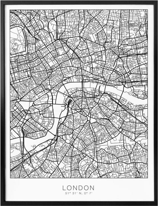 Produktbild Trenddeko Stadtplan London (60 x 80 cm)