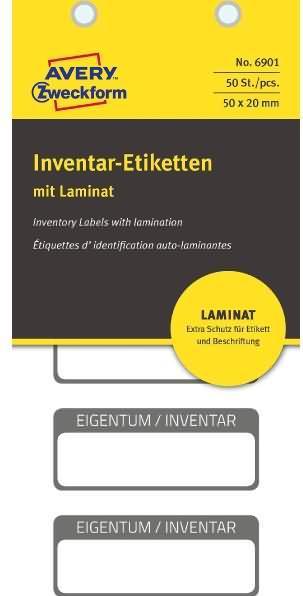 Produktbild Avery Inventar-Etiketten mit Laminat